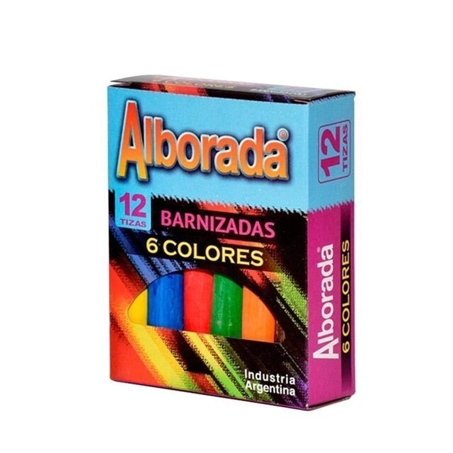 TIZA ALBORADA COLOR x 12u SURTIDO