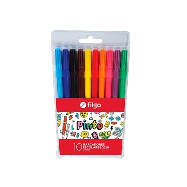 MARCADOR FILGO ESCOLARES x 10u SURT