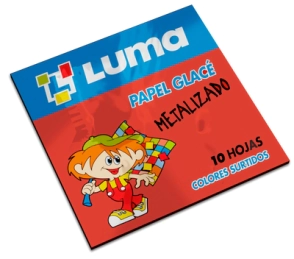 PAPEL GLACE LUMA METALIZADO x 10hjs