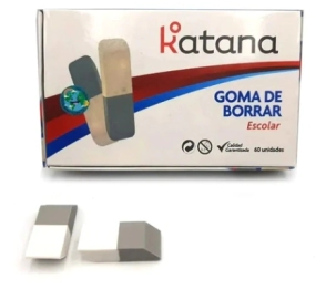 GOMAS KATANA GRIS BLANCA x 40u
