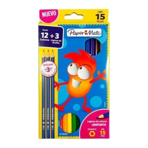 LAPICES COLOR PAPER MATE x 12L + 3 GRAFITO