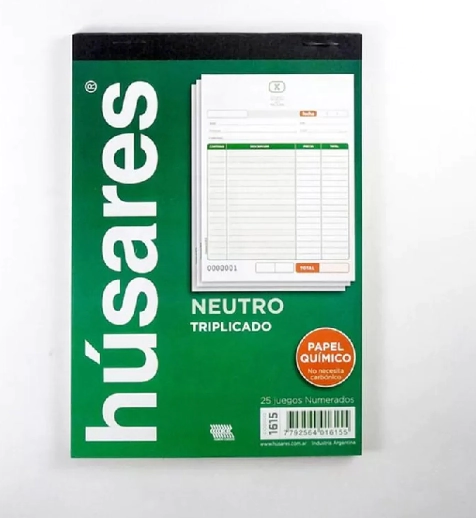 TALON HUSARES 1615  MULTIUSO TRIPLICADO x 25hjs