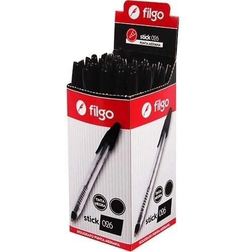 BOLIGRAFO FILGO STICK 026 1mm x 50u NEGRA