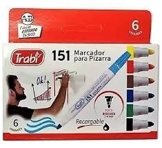 MARCADOR TRABI 151 PIZARRA x 6u SURT