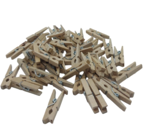 CBX BROCHE MADERA NATURAL 25mm EN BLISTERS x 50u