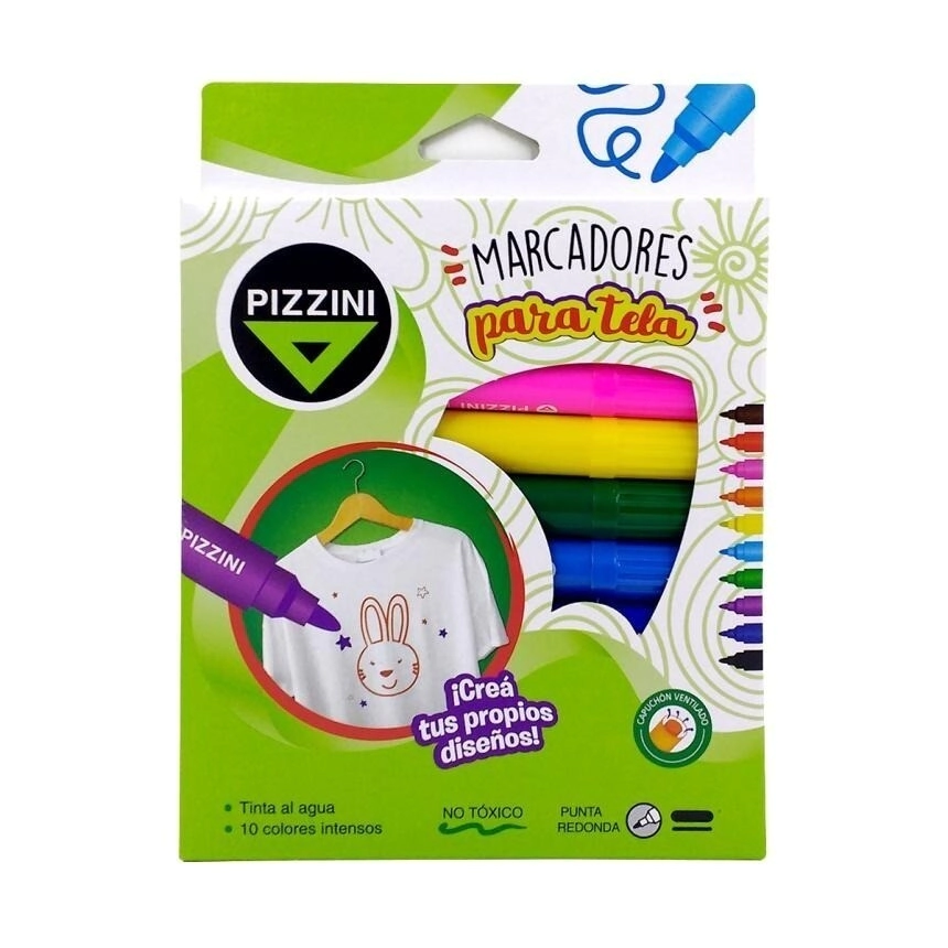 MARCADOR PIZZINI PARA TELA x 10u
