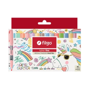 RESALTADOR FILGO LIGHTER FINE SET PASTEL x 18u SURT
