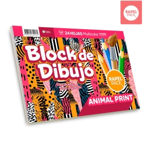 BLOCK RAPEL PACK N*5 ANIMAL PRINT x 24hjs