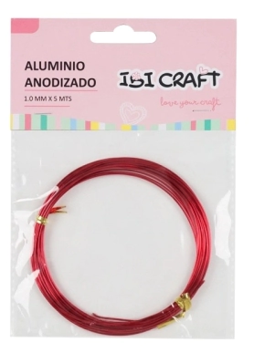 CBX ALAMBRE ALUMINIO 1mm x 5mts COL: 23 ROJO