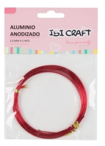 CBX ALAMBRE ALUMINIO 1mm x 5mts COL: 23 ROJO