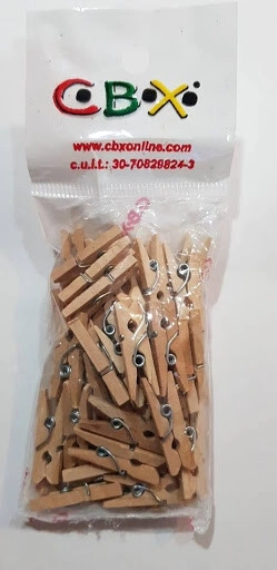 CBX BROCHE DE MADERA 30mm EN BLISTERS x 50u