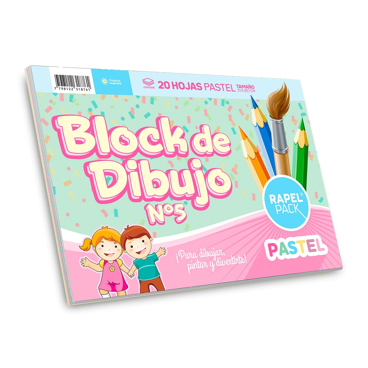 BLOCK RAPEL PACK N*5 PASTEL x 20hjs