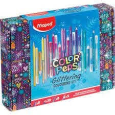KIT MAPED DE COLOREO GLITTER 31 PIEZAS