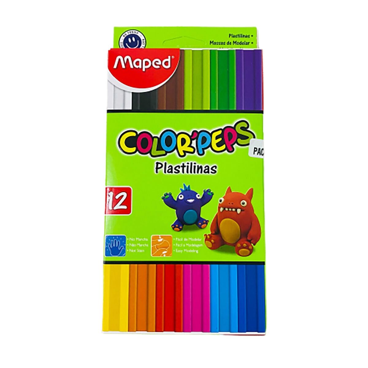 PLASTILINA MAPED COLOR PEPS x 12u SURTIDOS