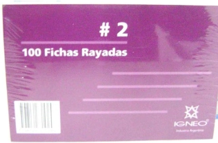 FICHA IGNEO RAYADA N* 2 x 100hjs