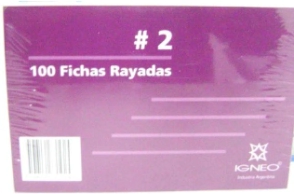 FICHA IGNEO RAYADA N* 2 x 100hjs