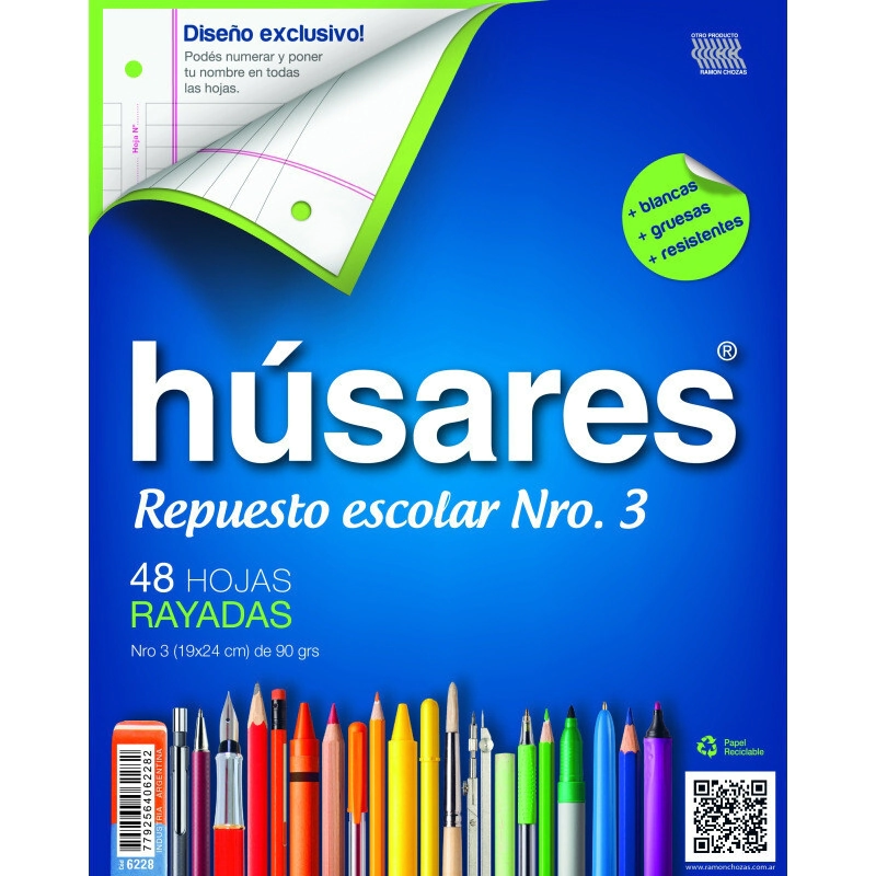 REPUESTO HUSARES N*3 x 48hjs RY 90gr