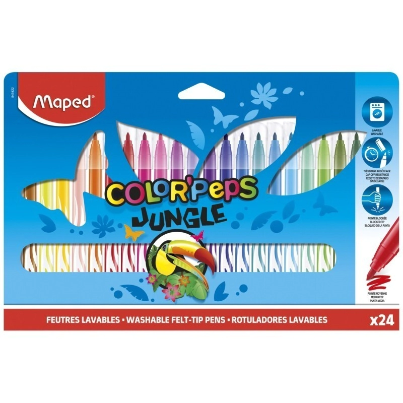 MARCADOR MAPED JUNGLE x 24u