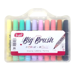 MARCADOR TRABI VALIJA BIG BRUSH x 20u SURT