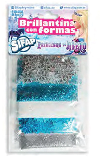 BRILLANTINA SIFAP C/FORMAS PRINCESAS DE HIELO x 5u