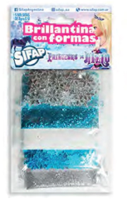 BRILLANTINA SIFAP C/FORMAS PRINCESAS DE HIELO x 5u