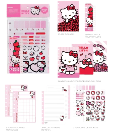 MOOVING HELLO KITTY REPUESTO REFILL A5