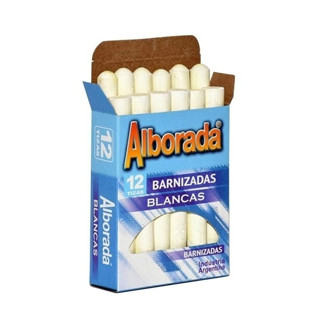 TIZA ALBORADA BLANCA x 12u