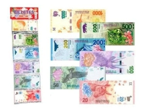 BILLETES Y MONEDAS MINI DIDACTICOS x 90u