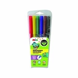 MARCADOR PIZZINI ESCOLAR x 6u