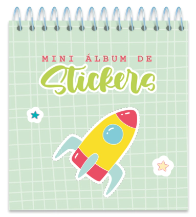 MINI ALBUM RY 9x9.5cm STICKERS BE COOL x 10hjs AUTOADHESIVOS