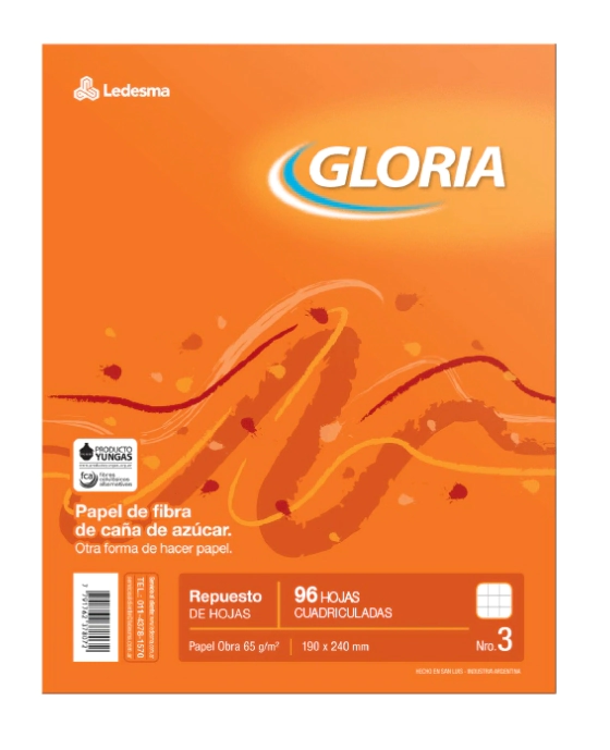 REPUESTO GLORIA N*3 x 96hjs CD