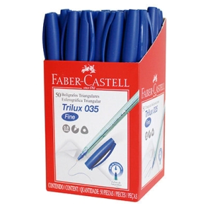 BOLIGRAFO FABER-CASTELL TRILUX 032 M AZUL x 50u
