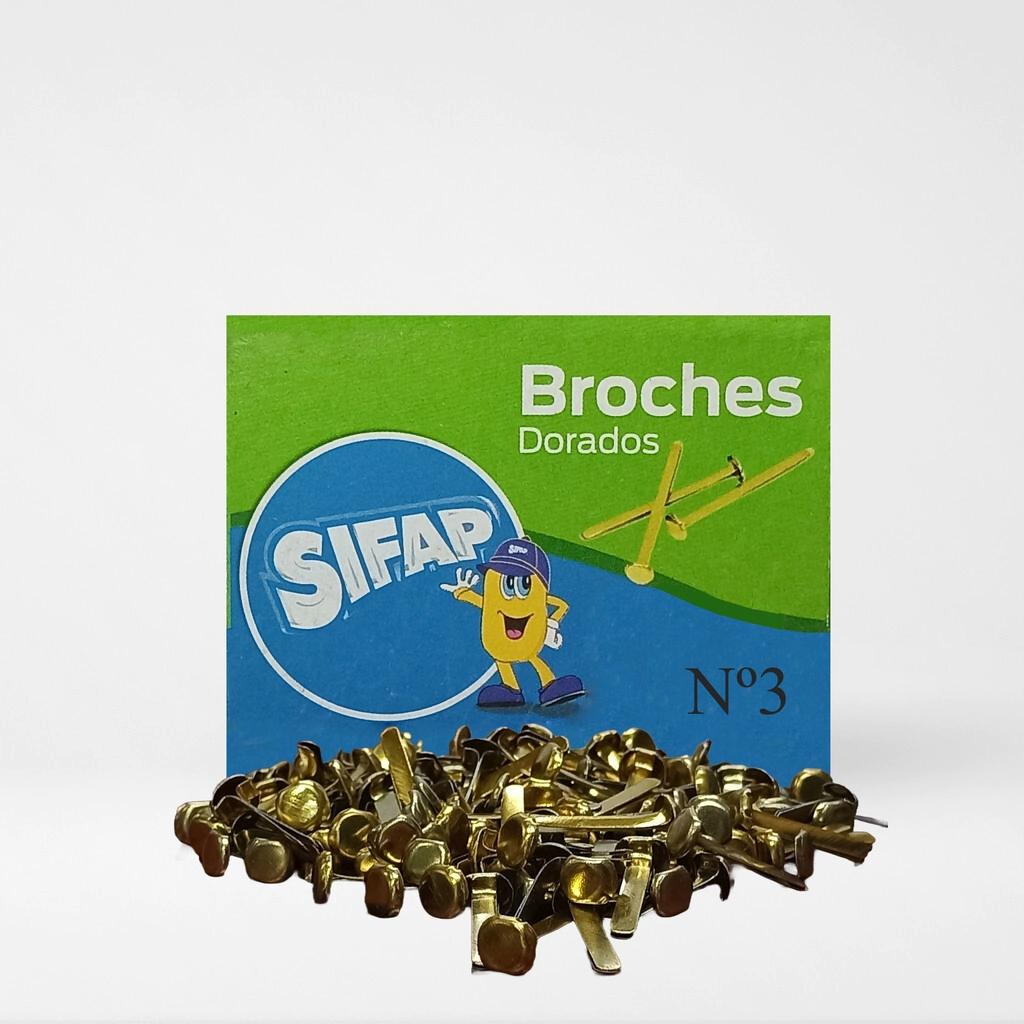 BROCHES DORADOS SIFAP N*6 x 100u x 26mm