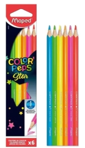 LAPICES COLOR MAPED FLUO x 6u