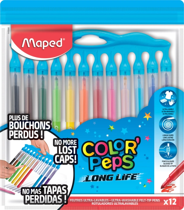 MARCADOR MAPED LONG LIFE x 12u