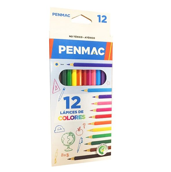 LAPICES COLOR PENMAC x 12 LARGOS