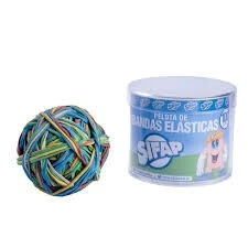 BANDAS ELASTICAS SIFAP PELOTA COLOR x 100grs