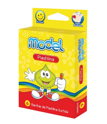 PLASTILINA MODEL x 6u SURTIDA
