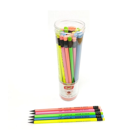 LAPIZ GRAFITO TRABI NEON HB C/G TUBO x 36u