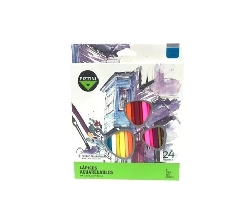 LAPICES COLOR PIZZINI ACUARELABLES x 24u