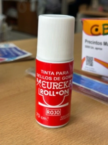 TINTA EUREKA SELLOS ROLL ON x 70cc ROJO