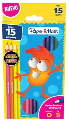 LAPICES COLOR PAPER MATE x 12L + 3 NEON
