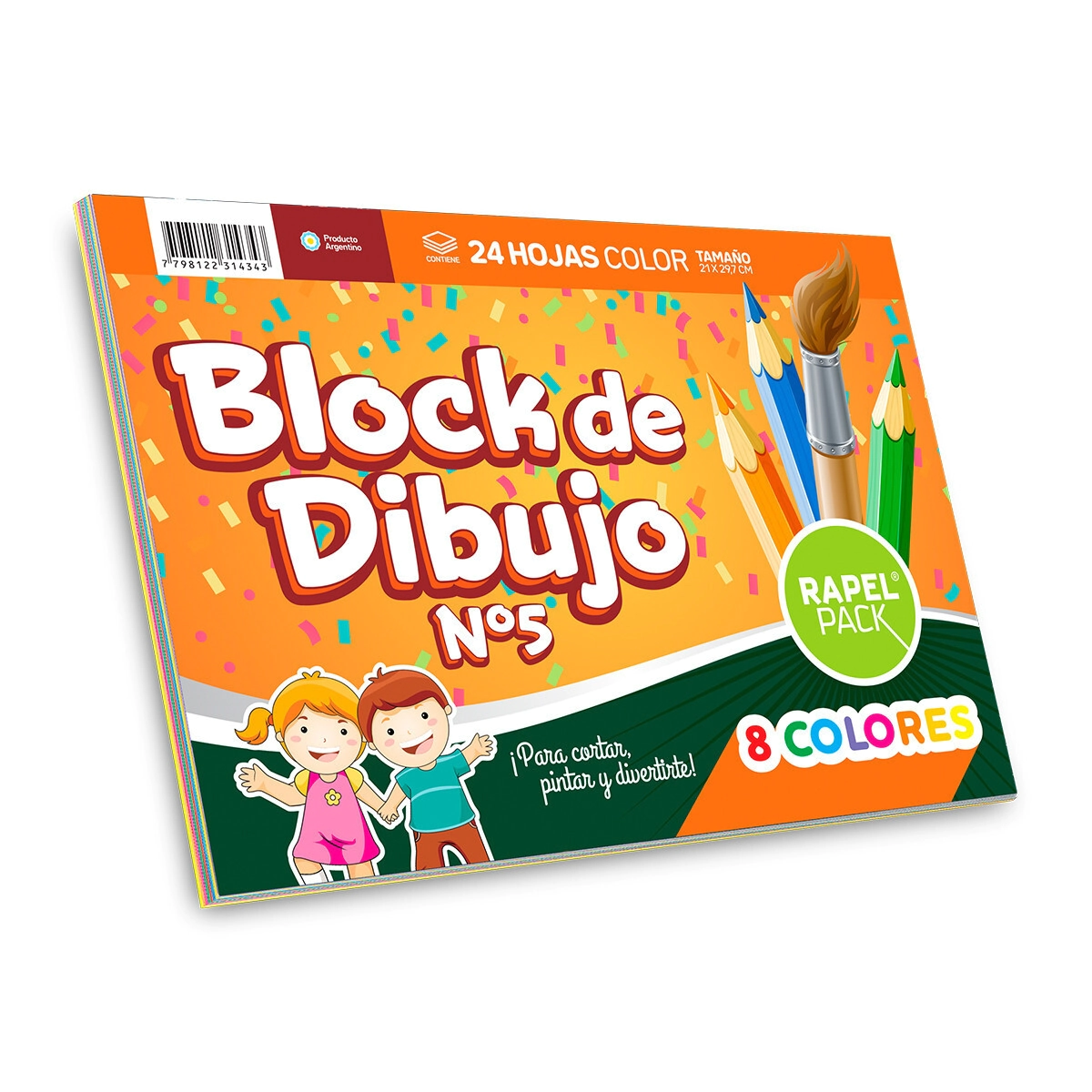 BLOCK RAPEL PACK N*5 COLOR x 24hs
