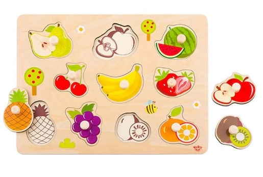 TOOKY TOY ROMPECABEZA FRUTAS 11pcs