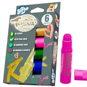 TEMPERA SIFAP SOLIDA METALIZADA x 6u