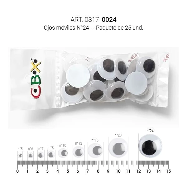CBX OJOS MOVILES N.24 x 25u