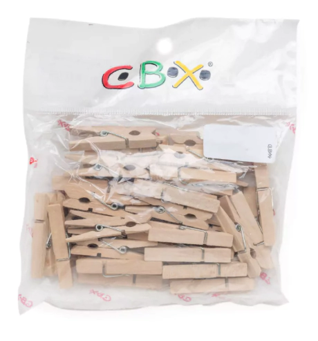 CBX BROCHE MADERA NATURAL 45mm EN BLISTERS x 35u