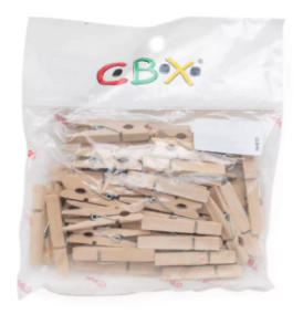 CBX BROCHE MADERA NATURAL 45mm EN BLISTERS x 35u