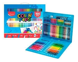 KIT MAPED DE COLOREO 100 PIEZAS