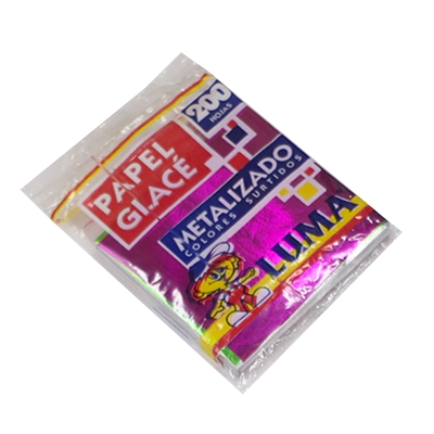 PAPEL GLACE LUMA METALIZADO x 200hjs